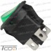 Купить Переключатель Daier KCD1-8-201N, с подсветкой, ON-OFF, 4pin, 6A 250V, зелёный по выгодной цене