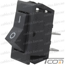 Переключатель Daier KCD6-101 BK, ON-OFF, 2pin, 6A 250V, чёрный