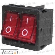 Переключатель Daier KCD1-6-2101 RD, ON-OFF, 4pin, 6A 250VAC (без подсветки)