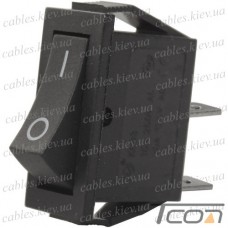 Переключатель Daier KCD3-101, ON-OFF, 2pin, 15A 250V, чёрный