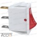 Купить Переключатель Daier KCD3-101N RD, ON-OFF, 3pin, 15A 250VAC, красный, белый корпус по выгодной цене