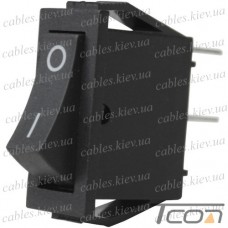 Переключатель Daier KCD3-111, OFF-(ON), 2pin, 15A 250V, чёрный
