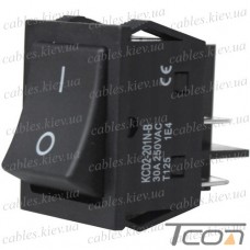 Переключатель Daier KCD2-201-B, ON-OFF, 4pin, 30A 250V, чёрный