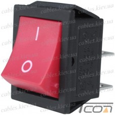 Переключатель Daier KCD2-201, ON-OFF, 4pin, 15A 250V, красный