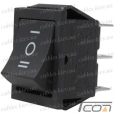 Переключатель Daier KCD2-203, ON-OFF-ON, 6pin, 15A 250V, чёрный