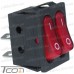 Купить Переключатель Daier KCD2-5-2101, двойной, ON-OFF, 4pin, 15A 250V, красный по выгодной цене