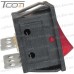 Купить Переключатель Daier KCD2-3101, тройной, ON-OFF, 6pin, 15A 250V, красный по выгодной цене