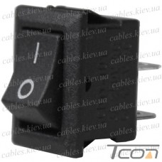 Переключатель малый Daier KCD5-101, ON-OFF, 2pin, 3A 250V, чёрный
