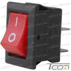 Переключатель малый Daier KCD5-101, ON-OFF, 2pin, 3A 250V, красный