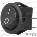 Переключатель малый Daier KCD5-2-101, ON-OFF, 2pin, 3A 250V, чёрный