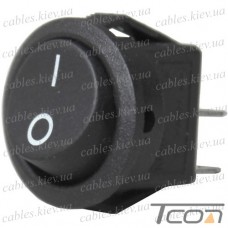 Переключатель малый Daier KCD5-2-101, ON-OFF, 2pin, 3A 250V, чёрный