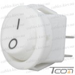 Переключатель малый Daier KCD5-2-101, ON-OFF, 2pin, 3A 250V, белый