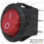 Переключатель Daier KCD5-2-102 RD, ON-ON, 3pin, 3A 250V, красный