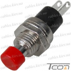 Кнопка Daier PBS-105, OFF-(ON), 2pin, 0,5A 250V, красная