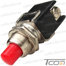 Кнопка Daier PBS-13C RD, ON-(OFF), 2pin, 4A 250V, красная