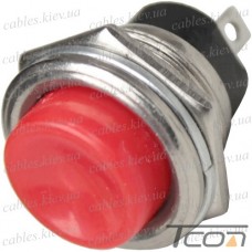 Кнопка Daier DS-212, OFF-(ON), 2pin, 3A 250V, красная