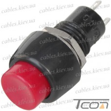 Кнопка Daier DS-450, OFF-ON, 2pin, 1A 250V, красная