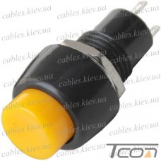 Кнопка Daier DS-450, OFF-ON, 2pin, 1A 250V, жёлтая