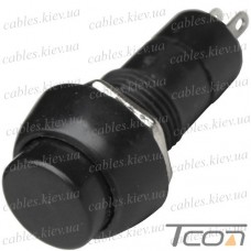 Кнопка Daier PBS-11B, OFF-(ON), 2pin, 1A 250V, чёрная