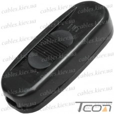 Переключатель шнуровой Daier KCD5-322, ON-OFF, 2A 250V/3A 125V, чёрный