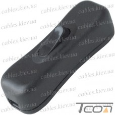 Переключатель шнуровой Daier KCD5-304, ON-OFF, 2A 250V, чёрный