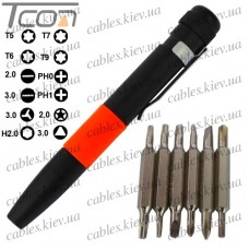 Набор, отвертка-ручка + 10бит (RT-9010), R'Deer