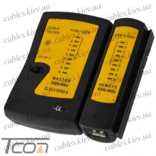 Кабельный тестер витой пары + USB, Tcom
