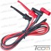 Купить Шнур мультиметра банан - щуп крючок, силиконовый кабель 16AWG, 1м  (пара) по выгодной цене
