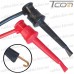 Шнур мультиметра банан - щуп крючок, силиконовый кабель 16AWG, 1м  (пара) рис 4