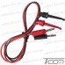 Купить Шнур мультиметра банан - щуп крючок, силиконовый кабель 16AWG, 0.6м (пара) по выгодной цене