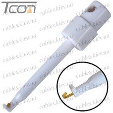 Щуп-зажим типа_крючок, белый, Tcom