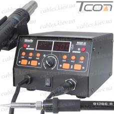 Паяльная станция 2в1 Silverflo 902D-III (паяльник+фен), 2 дисплея, 750W, 100-480°C, 220V