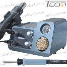 Паяльная станция 2в1 HandsKit 812A (паяльник Т12+фен), OLED дисплей, 72W, 150-480°C, 220V