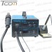 Паяльная станция 2в1 HandsKit 851D (паяльник T12 24V 72W+фен), OLed дисплей, 600W, 200-480°C, AC-220V рис 8