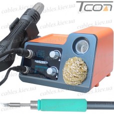 Паяльная станция 2в1 HandsKit 8245 (паяльник C245+фен), OLed дисплей, 900W, 100-480°C, 220V