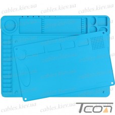 Коврик для пайки Mechanic V61, 245х410мм/360х480мм, силиконовый термостойкий, синий