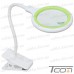 Лупа-лампа ZD-127 настольная+прищепка, LED подсветкой (2W), 3D+12D, диам.-100мм, USB 5V (стекло), Zhongdi рис 4