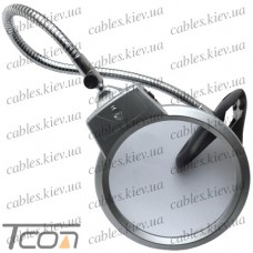 Лупа MG15122-1C гибкая с прищепкой, LED подсветка, 2Х Ø130мм + 5Х Ø22мм