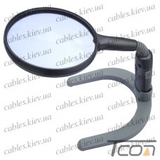 Лупа настольная складная, с LED подсветкой, 2,5Х4 кратное увеличене, диам-107мм, Zhongdi