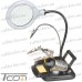 Лупа с держателем плат ZD-10Y, USB с подсветкой, 4X диам.-100мм + подставка паяльника рис 4