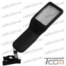 Лупа ручная W-017 с LED подсветкой 5-и кратное увеличение, Zhongdi