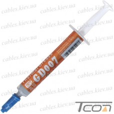 Термопаста GD007 с серебром (теплопроводность 6.8 Вт/мК), 3гр., шприц, серая