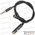 Цена от 40.50 грн. на Переходник штекер 3.5 4С - 2 гнезда 3.5 стерео (headset+mic), с кабелем 0.1м