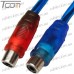 Купить Переходник шт.RCA- 2гн.RCA, co шнуром 0,2м, gold, прозрачный по выгодной цене