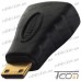 Купить Переходник штекер mini HDMI - гнездо HDMI, "позолоченный", корпус_пластик, Tcom по выгодной цене