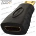 Фото, характеристики, описание Переходник штекер mini HDMI - гнездо HDMI, "позолоченный", корпус_пластик, Tcom