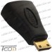 Цена от 24.80 грн. на Переходник штекер mini HDMI - гнездо HDMI, "позолоченный", корпус_пластик, Tcom