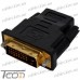 Купить Переходник штекер DVI-D(24+1) - гнездо HDMI, "позолоченный", корпус пластик, Tcom по выгодной цене