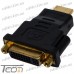Купить Переходник гнездо DVI - штекер HDMI, gold, пластик, Tcom по выгодной цене