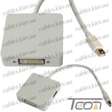Переходник штекер mini Display Por t- Digi-Port (HDMI, DVI, Display Port), Tcom